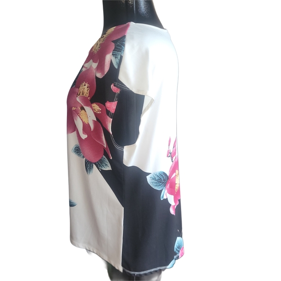 Laura Petites Floral Print Sleeveless Top XL - Picture 4 of 6